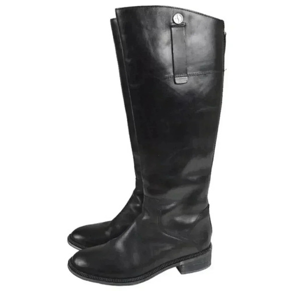 Franco Sarto Leather Knee High Boot  Tall Black Size 6.5 - Picture 8 of 16